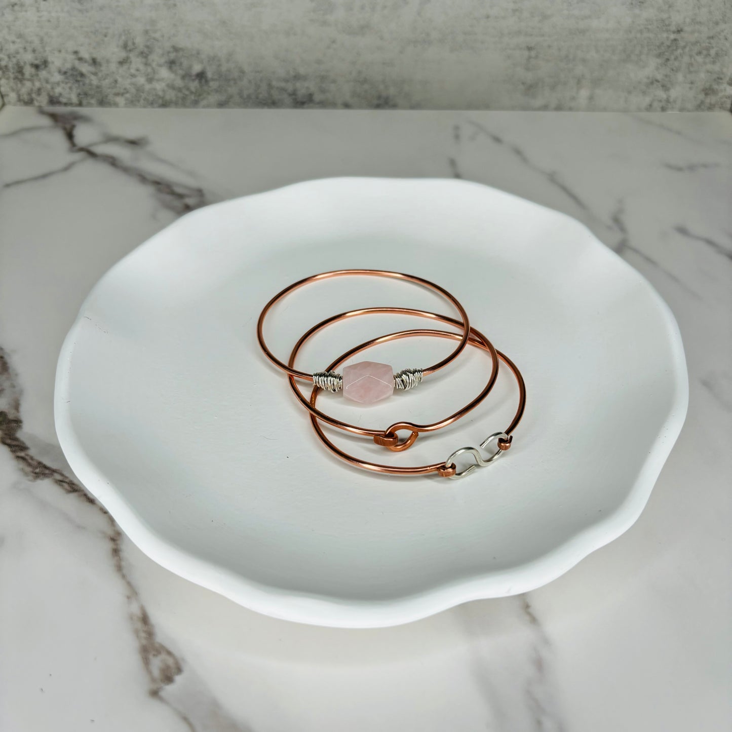 Copper Bangle Trio