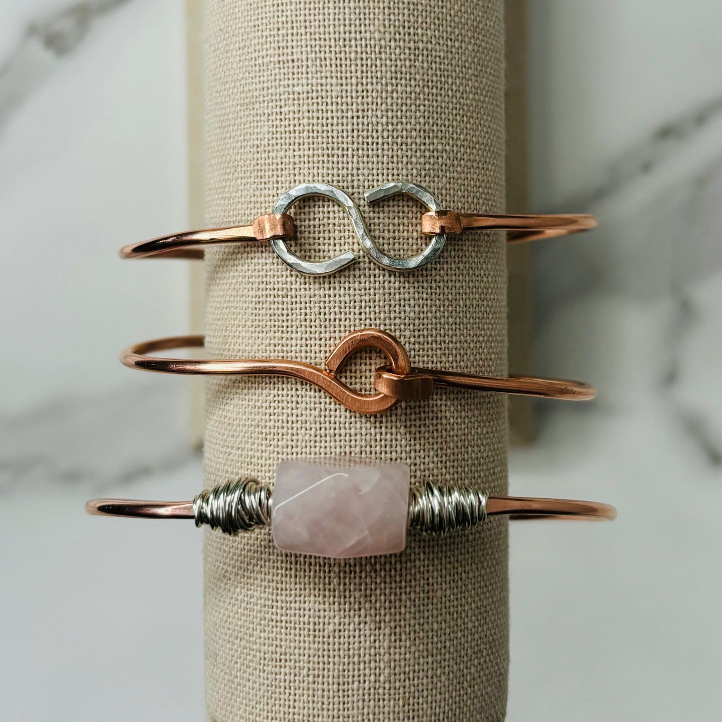 Copper Bangle Trio