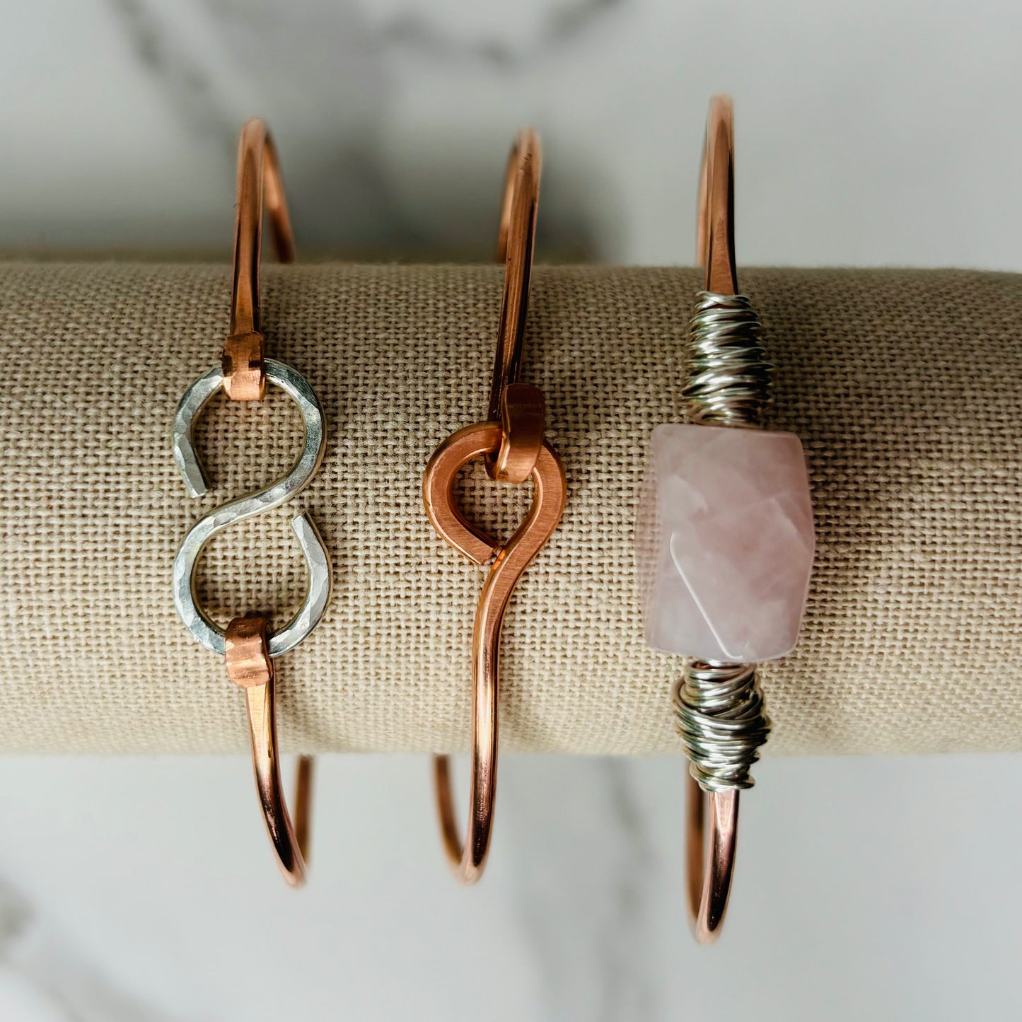 Copper Bangle Trio