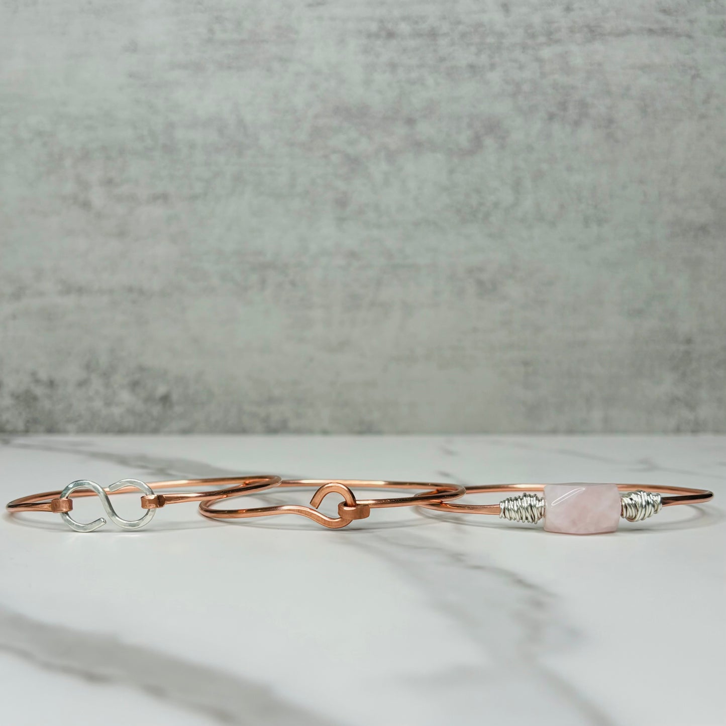 Copper Bangle Trio