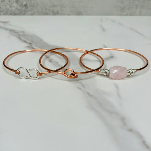 Copper Bangle Trio