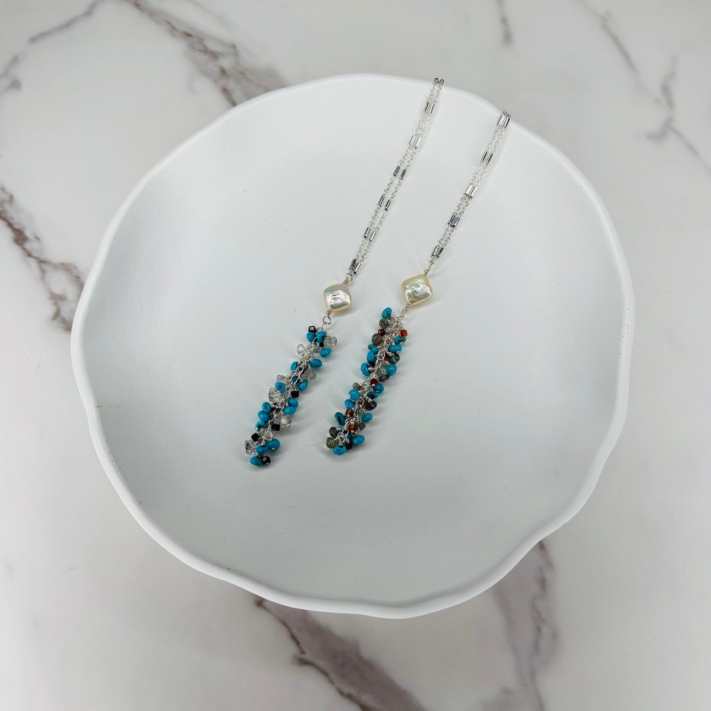 Dainty Turquoise Tassel Necklace