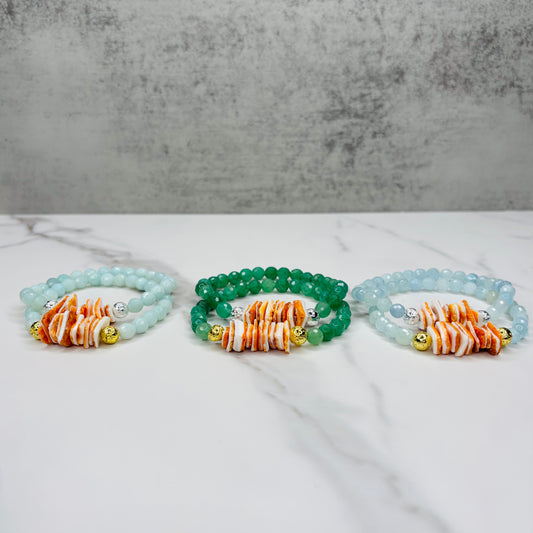 Beachy Spiny Oyster Stretch Bracelet