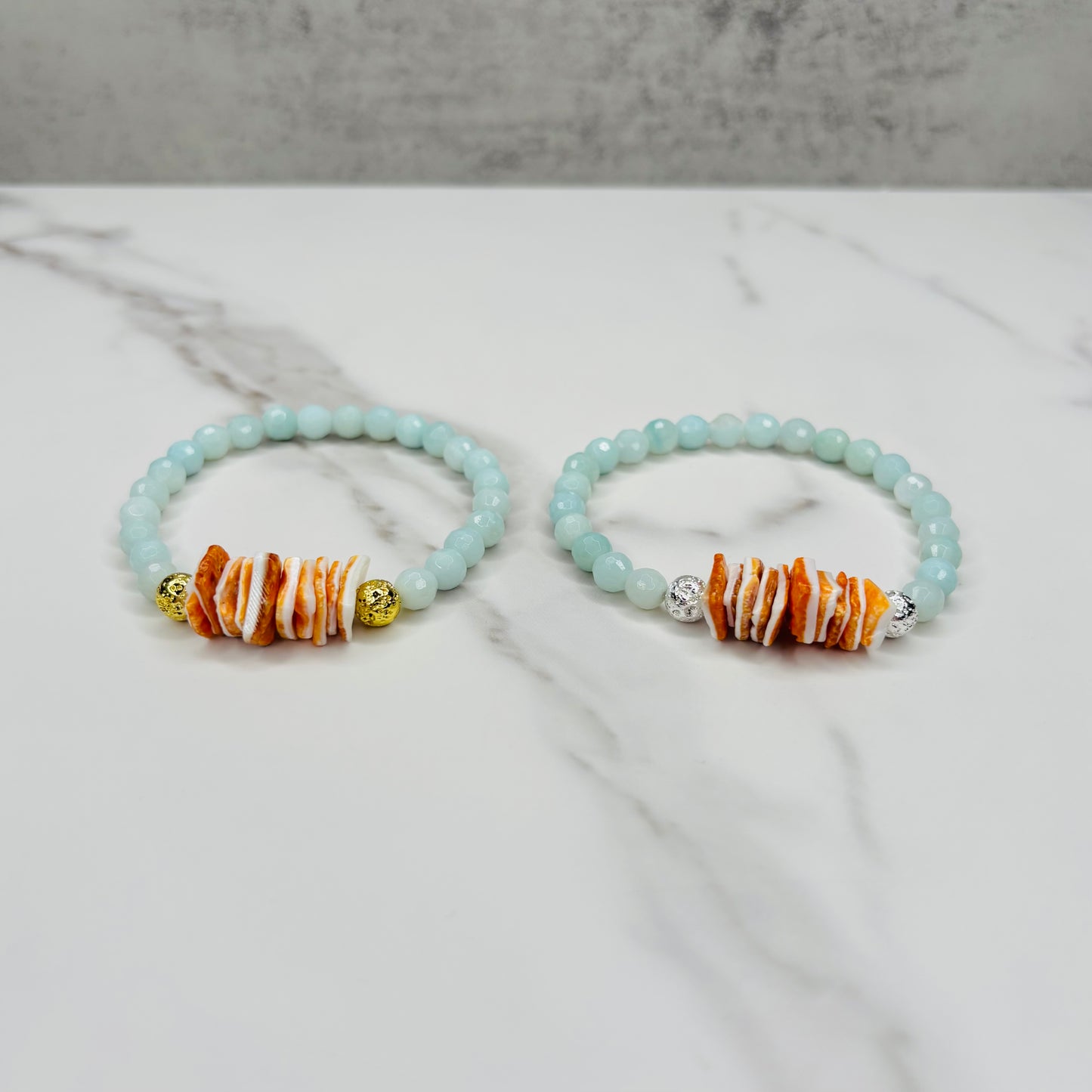 Beachy Spiny Oyster Stretch Bracelet