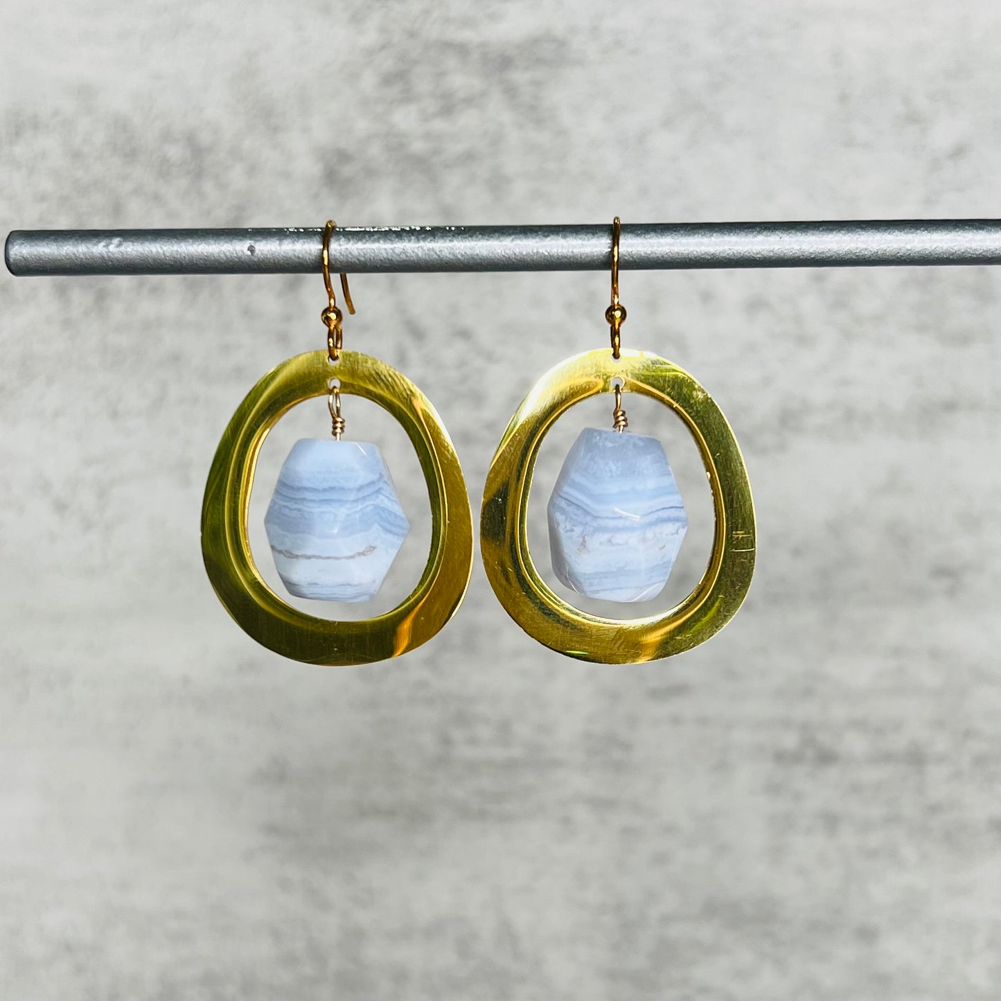 Periwinkle Gold Shimmer Earrings