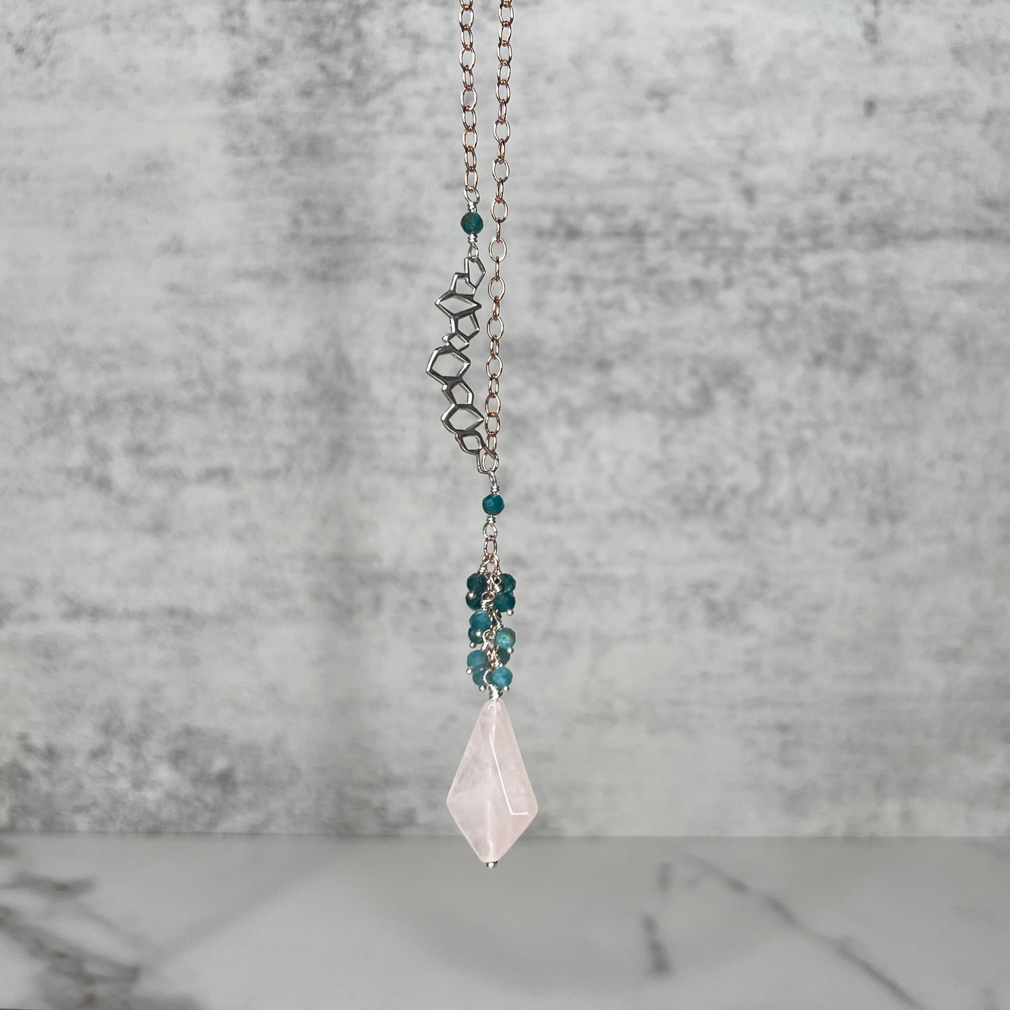 Rose Quartz Kite Necklace