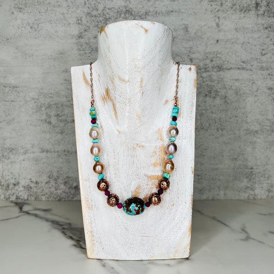 Turquoise Gemstone Mix Necklace